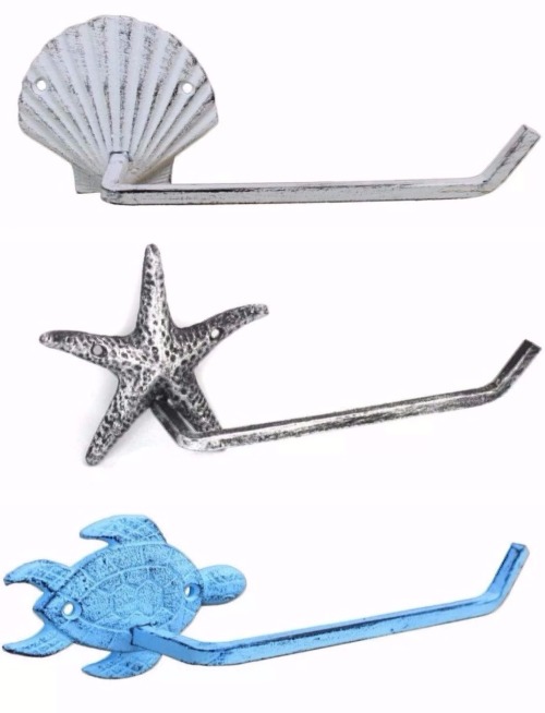 Fun Creative Bathroom Toilet Paper Roll Holders with a Coastal